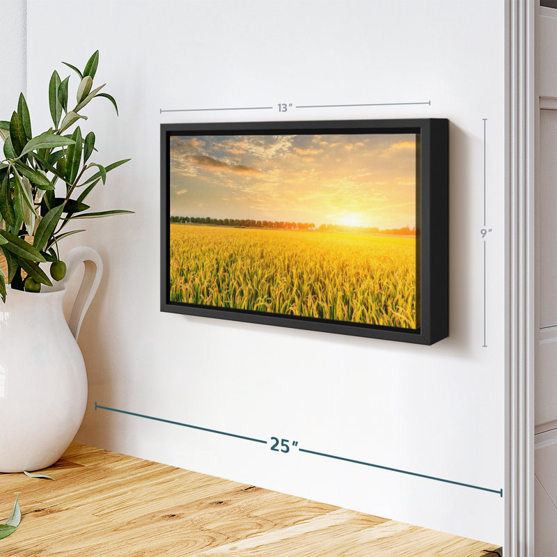 «Sunset Field», reproduction sur toile, H 9 po x l 13 po