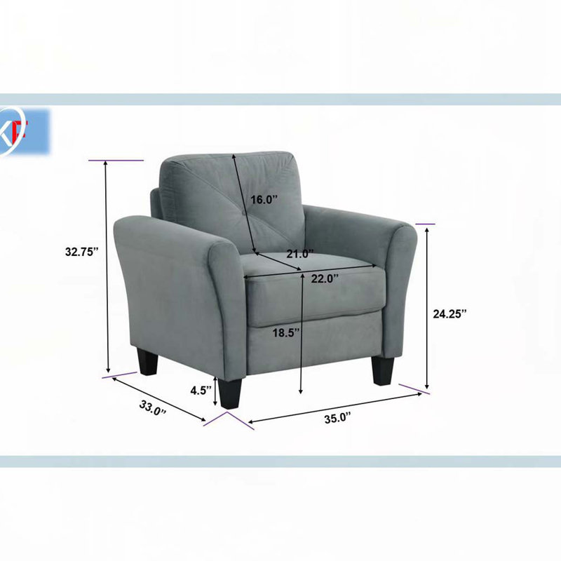 Fauteuil d'appoint en velours, Gris