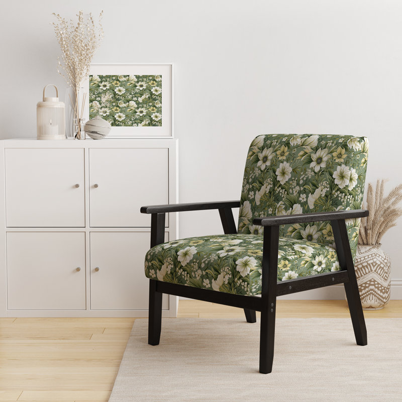 Fauteuil d'appoint rembourré Green Floral
