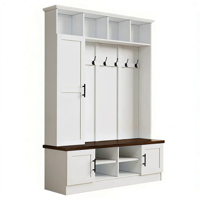 Versatile 3-In-1 Hall Tree With 6 Hooks