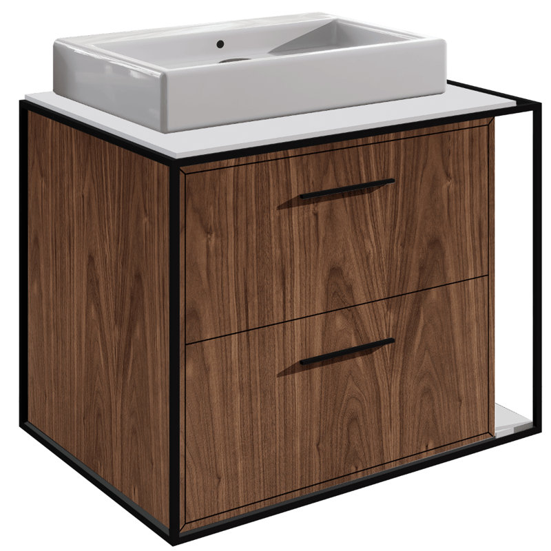 Aquagrande 18.5'' L Bathroom Sink, 0 Hole