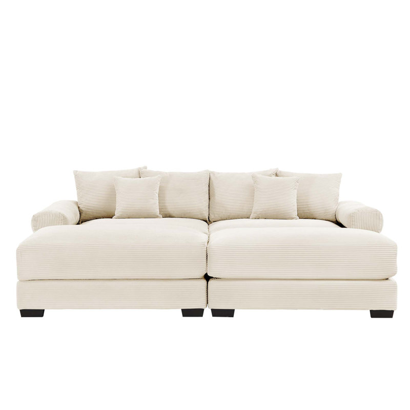 Canapé modulaire surdimensionné de 92 po Cloud, Beige