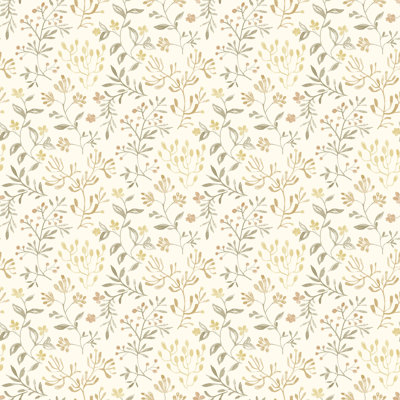 Siren Prepasted Floral Wallpaper