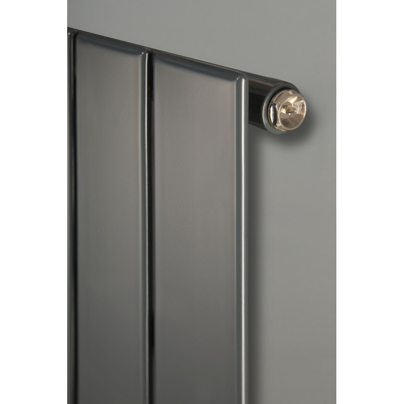 Andrew Vertical Designer Radiator, Anthracite, 180cm H x 67cm W x 7.1cm D