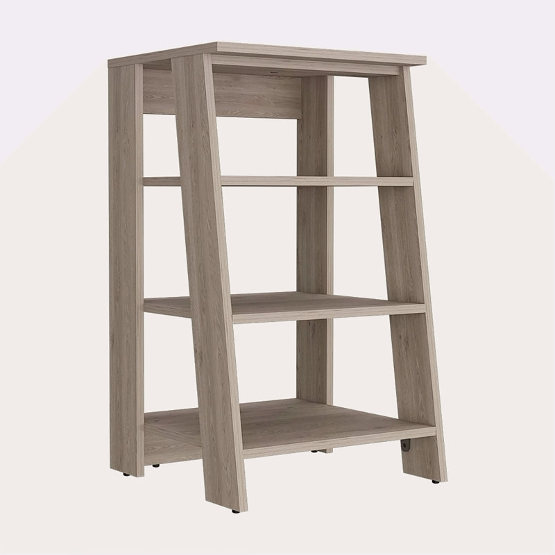 Armoire à linge Jenne, quatre tablettes ouvertes