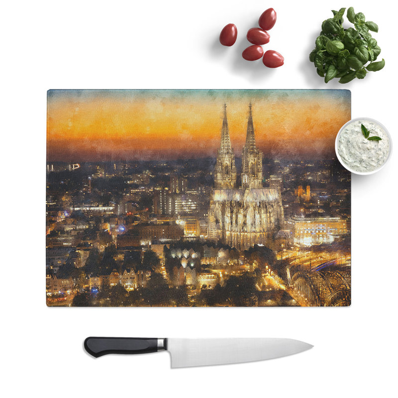 The Cologne Cathedral Vol.1 Painting Chopping Board, 20cm W x 28.5cm L