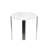 Marble Side End Accent Table with Silver Metal Legs