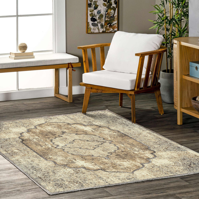 Tapis pastel en chenille de coton oriental crème beige, Tapis de couloir 2 pi 8 po x 14 pi 10 po