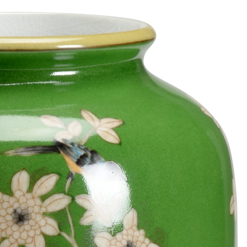 Vase de table en céramique 14 po Heritage Green