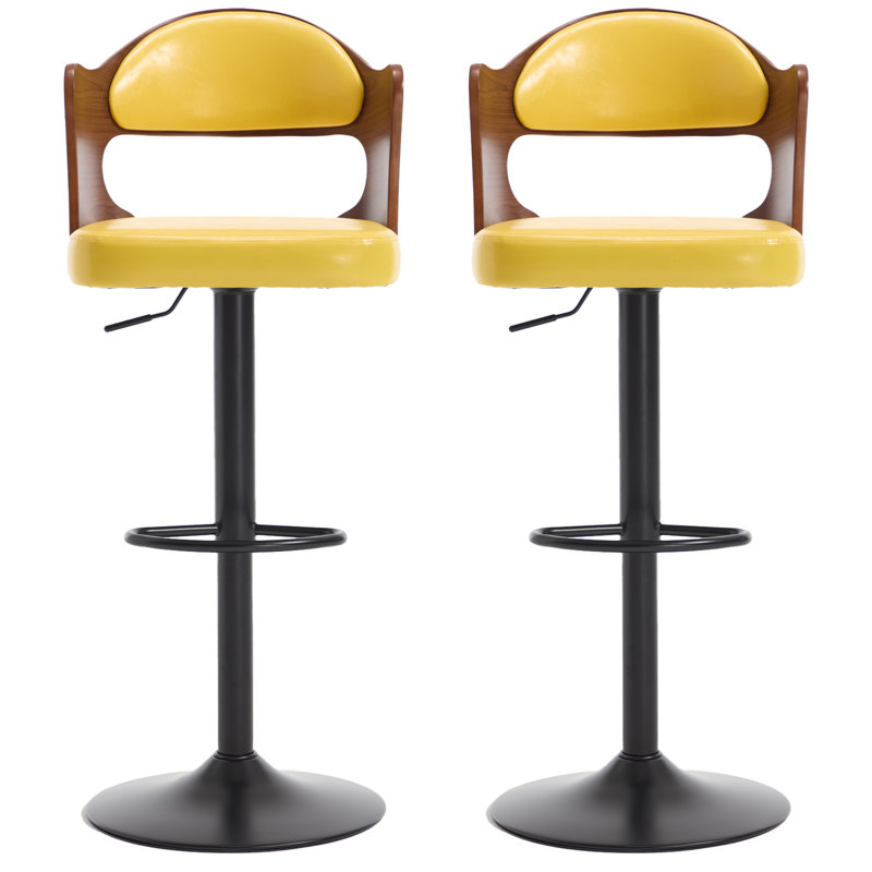 Ensemble de 2 tabourets de bar Modern, Jaune