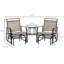 Fauteuil oscillant d'extérieur avec structure en acier - 2 chaises berçantes pour table basse et patio