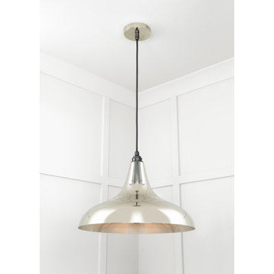Frankley 1 - Light Silver/Black Dome Pendant