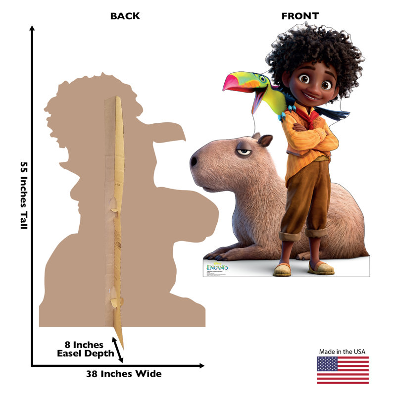 Disney Encanto Antonio Capybara and Toucan Cardboard Cutout