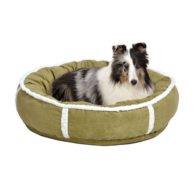 Lit pour animal de compagnie Quiet Time, Grand (l 28 po x P 28 po x H 7 po), vert