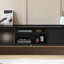 Meuble télé en bois massif noir classique-104901797