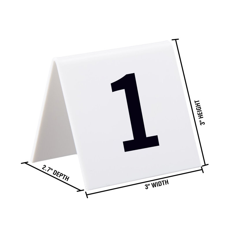 Numéro de table, cartes de tente 1-25 pour les mariages, banquets et sièges d'événement
