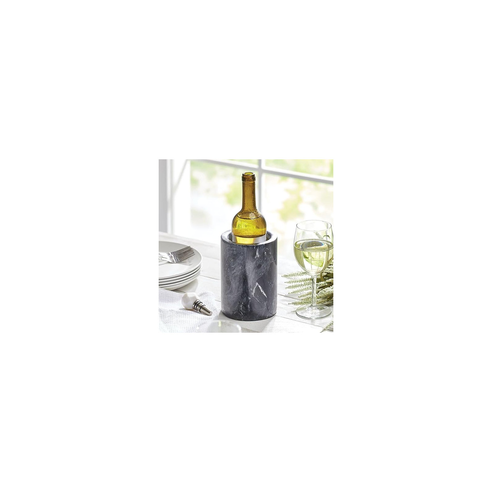 Artifacts Rattan™ Wine Bucket, Black Matte