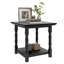  Table de bout carrée Mid-Century avec tablette et pieds tournés-749534425