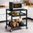 30" Outdoor Pizza Oven Table with Storage Cabinet, Stainless Steel Grill Cart with Wheels, Outdoor Kitchen Prep Table for BBQ & Patio Cooking-129435862