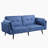 Nafisa Blue Fabric Adjustable Sofa & Ottoman
