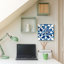 «Cobalt Tiles III», reproduction sur toile tendue-654133292