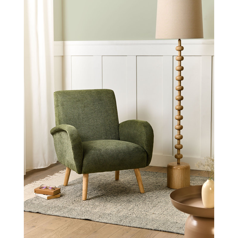 PLASSEN Upholstered Armchair, Green