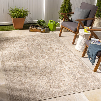 Bibo Indoor & Outdoor Boho Jute-Look Rug Beige