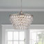 Lustre à 6 lumières unique / audacieux à niveaux avec ornements de cristal Camille