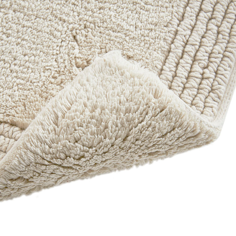 3000GSM Reversible Cotton Tufted Bath Mat -, Natural, Single - 34" L x 21" W