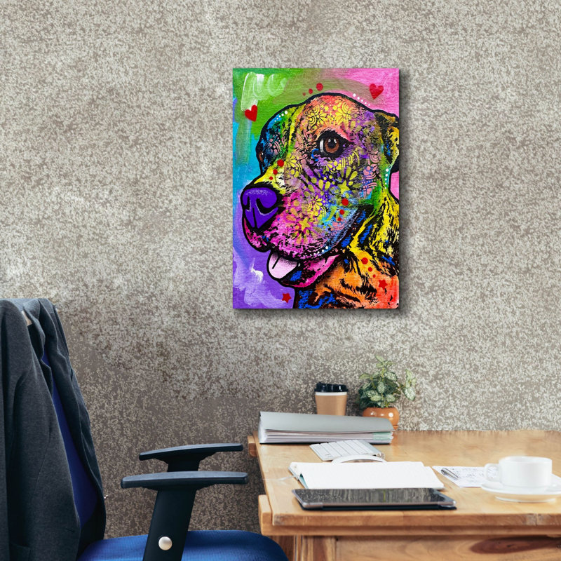 «Hey Cmere Love You» par Dean Russo, art mural sur toile, H 26 po x l 18 po x P 0,75 po