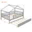 Full Size Wooden House Bed with Trundle-1211326342-1211326349