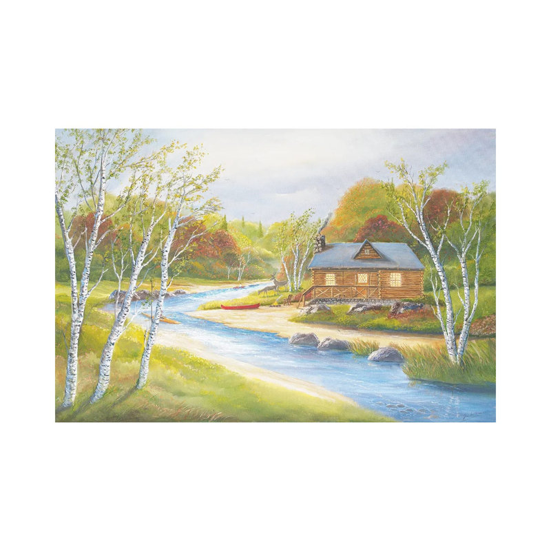 Autumn Kayaking 1 Piece Wrapped Canvas Painting, 30.48cm H x 45.72cm W x 1.91cm D