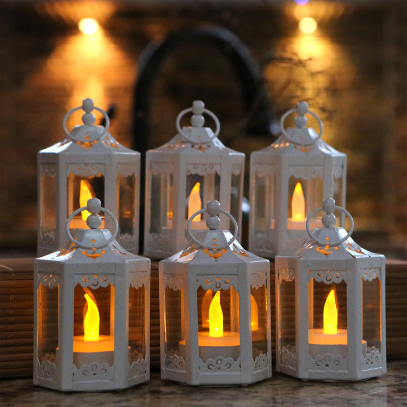 Tabletop Lantern, White