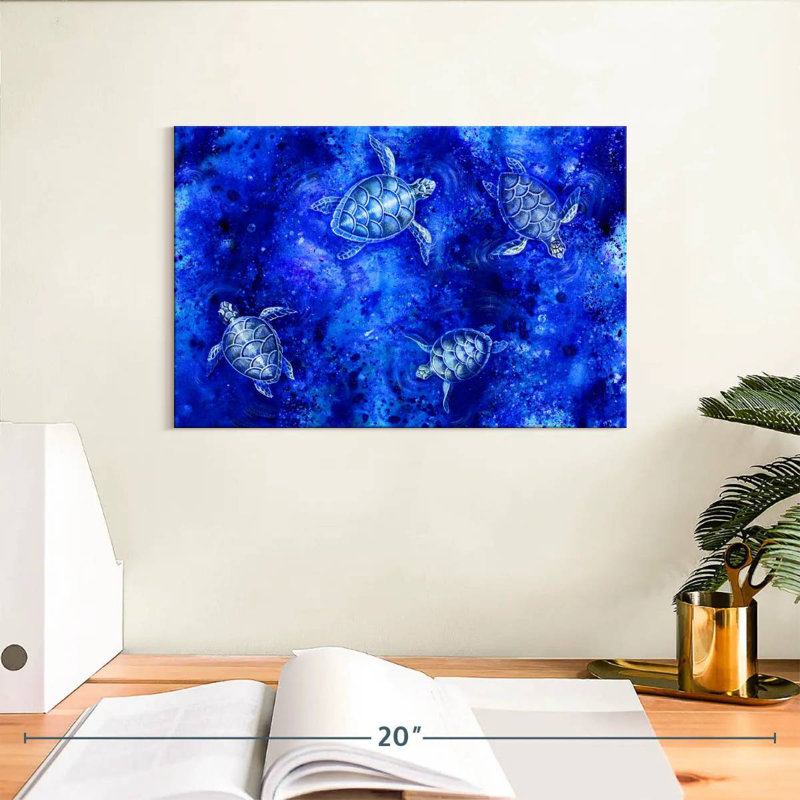Acrylique de tortue de mer Brampt, H 8 po x l 12 po