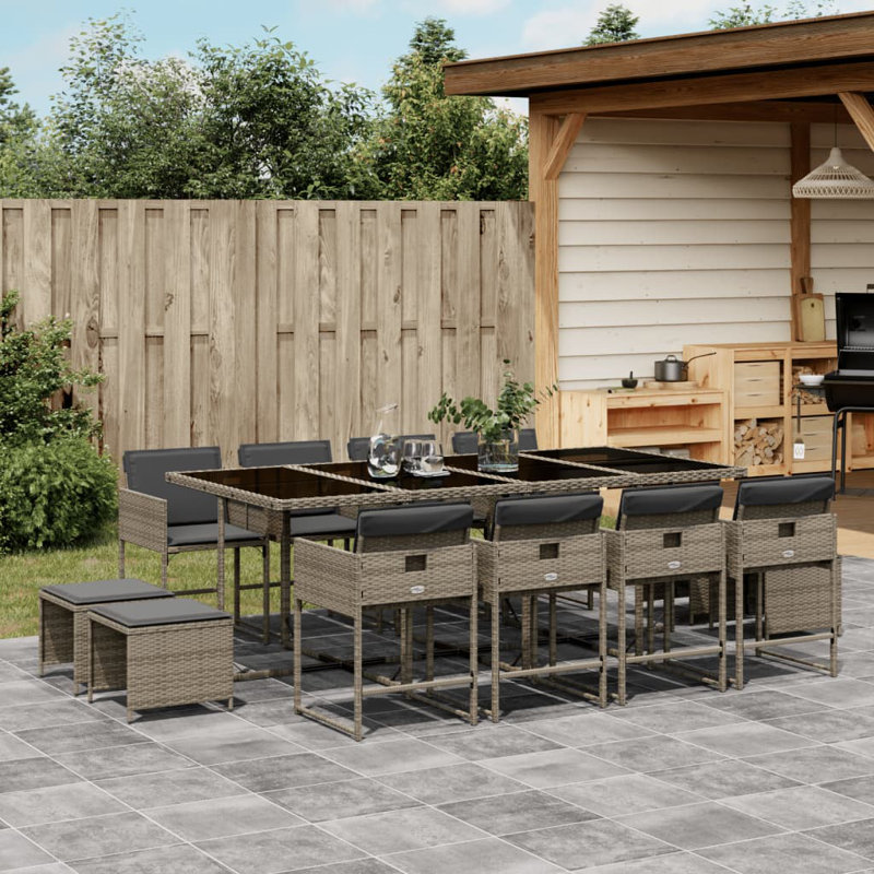  Garden Dining Set Grey, Gray, Dark Gray
