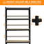 Étagère réglable H 71 po x l 35,5 po x P 12 po Harwood-88115573