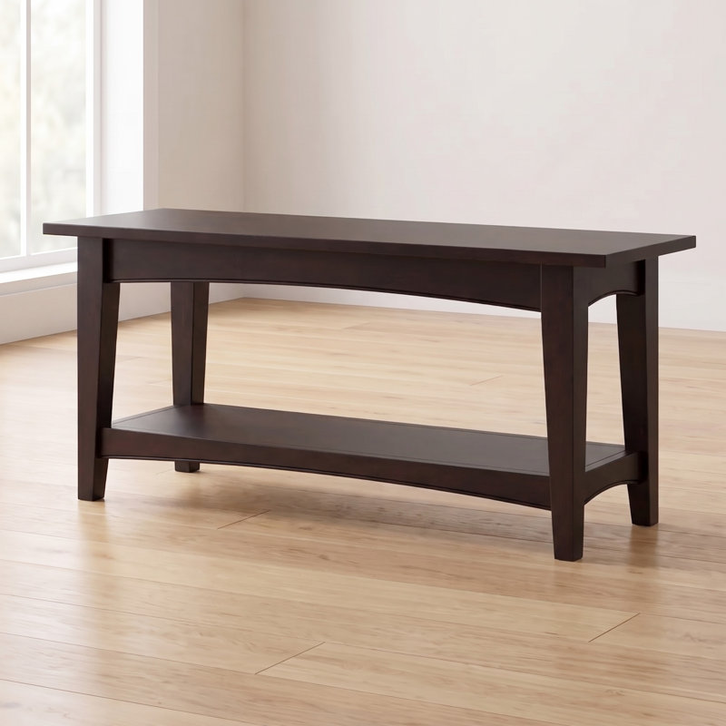 Banc de rangement avec tablette du bas, couleur espresso, Espresso
