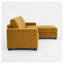 Canapé modulaire 3 places Modena en polyester jaune moutarde avec structure en bois d'ingénierie