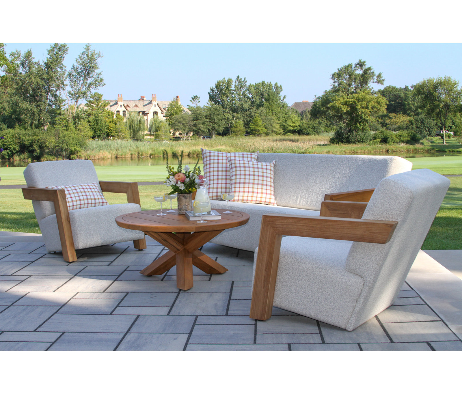 Levitt 5-Person Teak Patio Seating Group