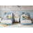 Twin Velvet Upholstered Kids Bed with Drawer, Low Profile, Wood Slats, Blue-1553392262-1553392256