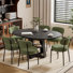 Extendable Dining Table & Chairs Set, Modern Kitchen Table With Seating