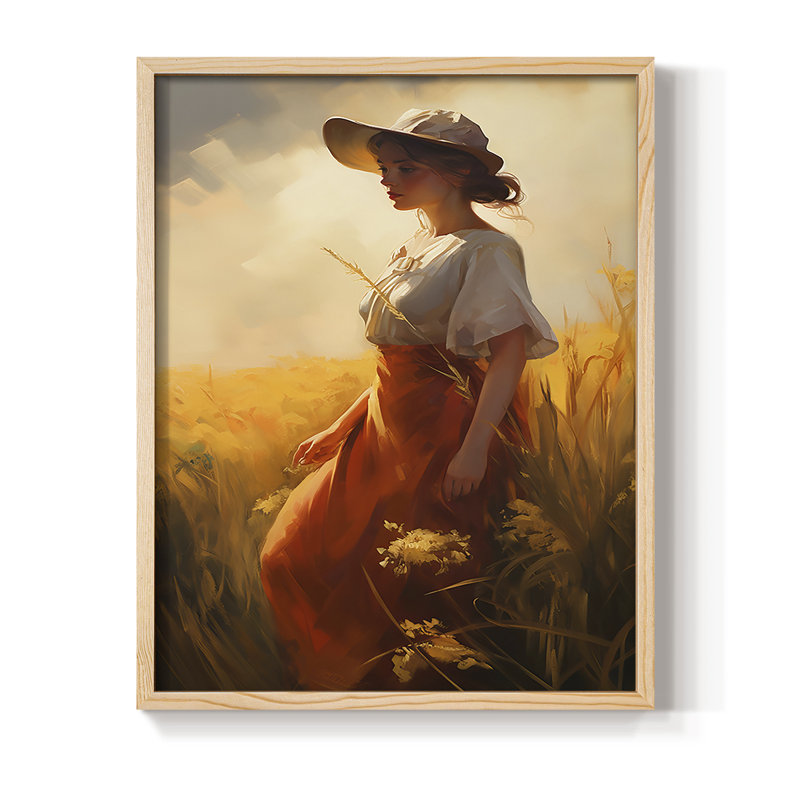 Reproduction encadrée WOMEN Series CMLXIX - bois massif, Naturel, H 11 po x l 9 po