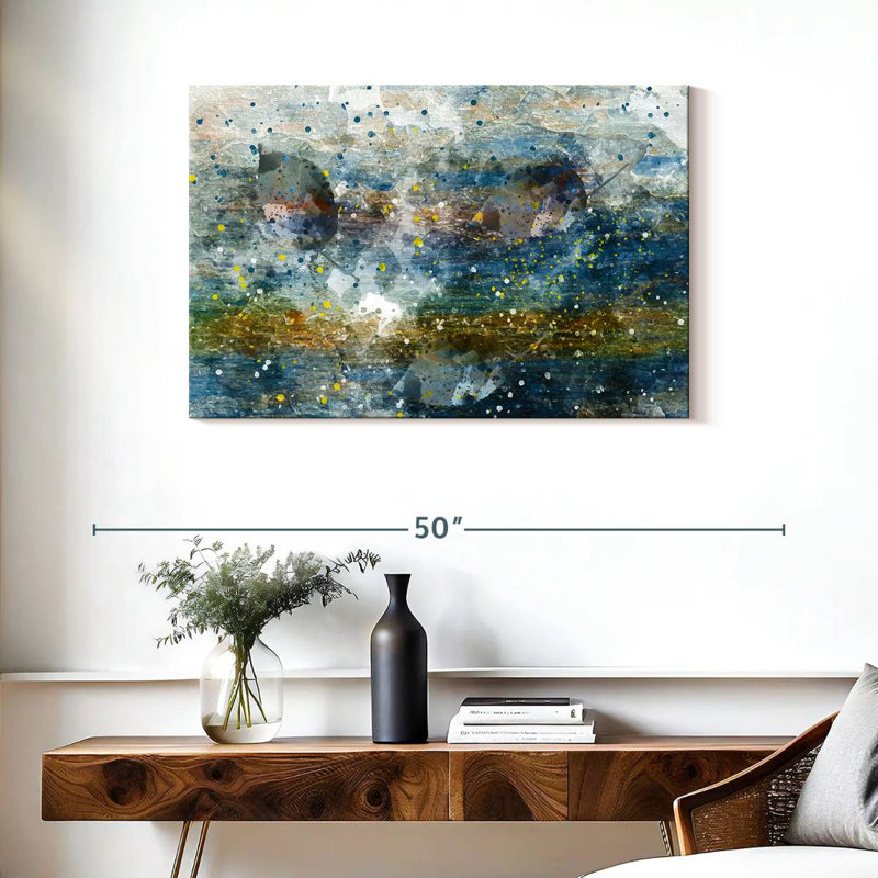 Avery Sea Depth Abstract, 24" H x 36" W