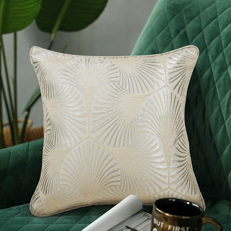 Anurudh Floral Square Throw Cushion, Cream