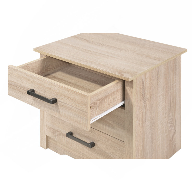 Sandle Wood Contemporary Nightstand, Natural