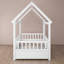 Lit simple en bois avec structure de toit-998009020