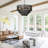 4-Light Dimmable Hand-Woven Rattan Tiered Chandelier-819974147