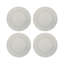 Raffia Amagansett White Vegan Leather Round Coasters
