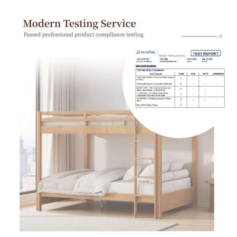 Queen Size Bunk Bed, Wood