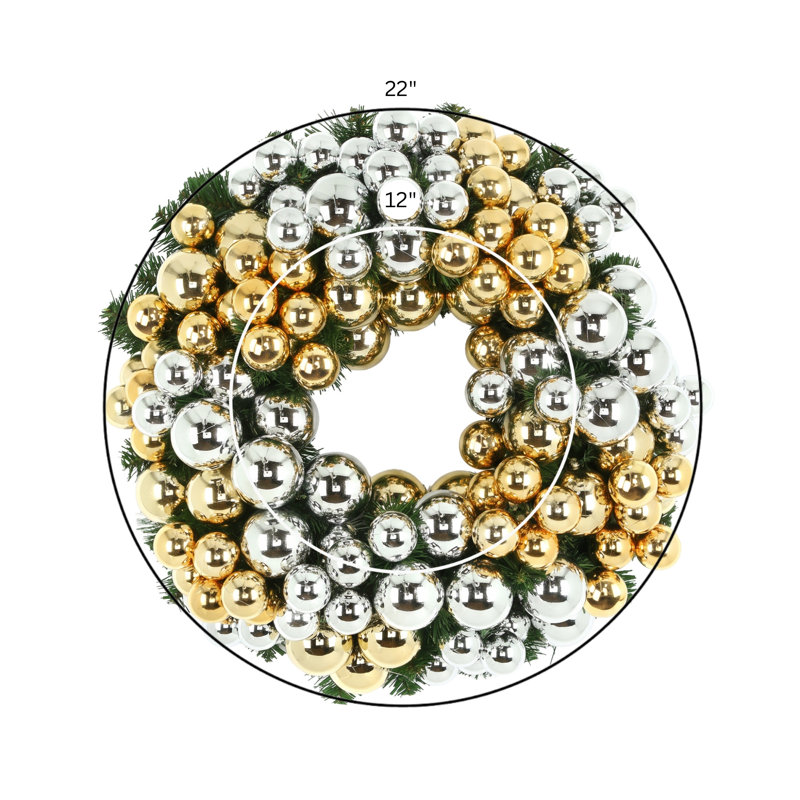 Couronne artificielle de 22 po fabriquée à la main